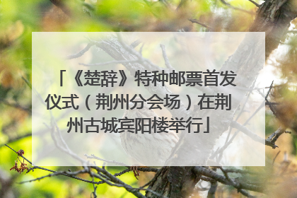 《楚辞》特种邮票首发仪式（荆州分会场）在荆州古城宾阳楼举行