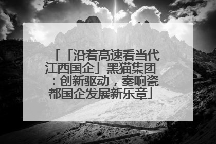 「沿着高速看当代江西国企」黑猫集团：创新驱动，奏响瓷都国企发展新乐章