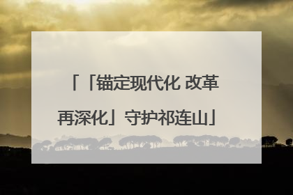 「锚定现代化 改革再深化」守护祁连山