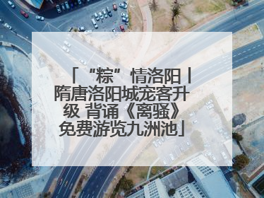 “粽”情洛阳丨隋唐洛阳城宠客升级 背诵《离骚》免费游览九洲池