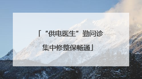 “供电医生”勤问诊 集中修整保畅通