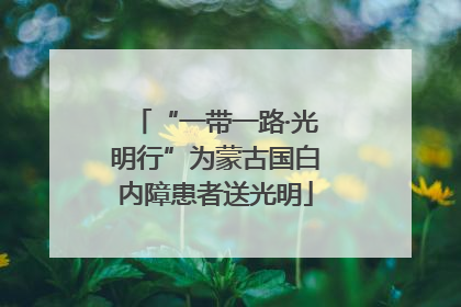 “一带一路·光明行”为蒙古国白内障患者送光明