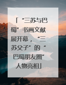 “三苏与巴蜀”书画文献展开幕，“三苏父子”的“巴蜀朋友圈”人物亮相