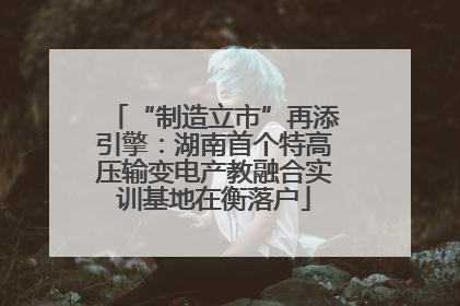 “制造立市”再添引擎：湖南首个特高压输变电产教融合实训基地在衡落户