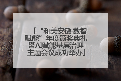 “和美安徽·数智赋能”年度颁奖典礼暨AI赋能基层治理主题会议成功举办