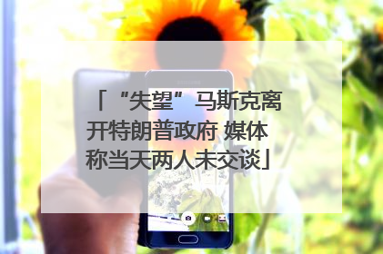 “失望”马斯克离开特朗普政府 媒体称当天两人未交谈
