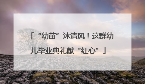 “幼苗”沐清风！这群幼儿毕业典礼献“红心”