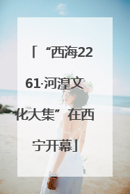 “西海2261·河湟文化大集”在西宁开幕