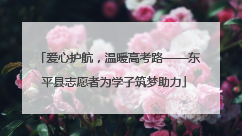 爱心护航，温暖高考路——东平县志愿者为学子筑梦助力