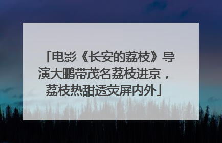 电影《长安的荔枝》导演大鹏带茂名荔枝进京，荔枝热甜透荧屏内外