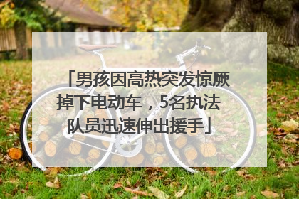 男孩因高热突发惊厥掉下电动车，5名执法队员迅速伸出援手