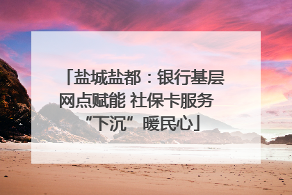 盐城盐都：银行基层网点赋能 社保卡服务 “下沉”暖民心