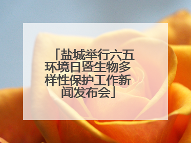 盐城举行六五环境日暨生物多样性保护工作新闻发布会
