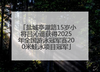 盐城亭湖籍15岁小将吕沁遥获得2025年全国游泳冠军赛200米蛙泳项目冠军