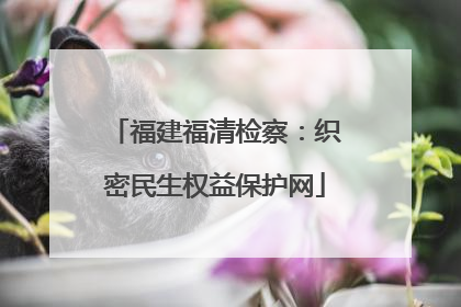福建福清检察：织密民生权益保护网