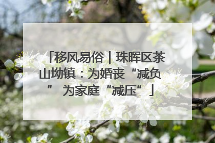 移风易俗｜珠晖区茶山坳镇：为婚丧“减负” 为家庭“减压”