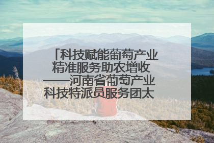 科技赋能葡萄产业 精准服务助农增收——河南省葡萄产业科技特派员服务团太康县科技服务纪实