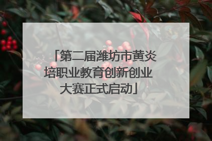 第二届潍坊市黄炎培职业教育创新创业大赛正式启动