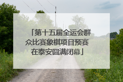 第十五届全运会群众比赛象棋项目预赛在泰安圆满闭幕