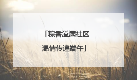 粽香溢满社区 温情传递端午
