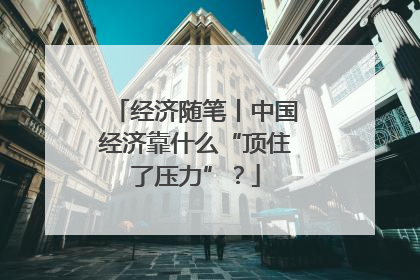 经济随笔丨中国经济靠什么“顶住了压力”？