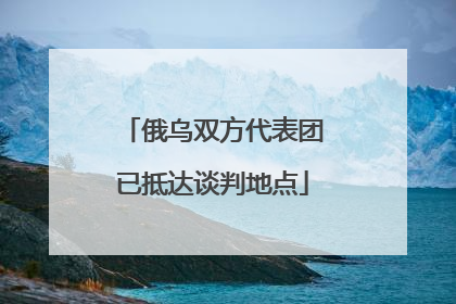 俄乌双方代表团已抵达谈判地点