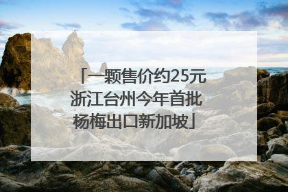 一颗售价约25元 浙江台州今年首批杨梅出口新加坡