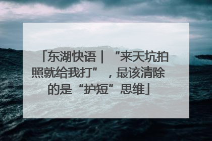 东湖快语｜“来天坑拍照就给我打”，最该清除的是“护短”思维