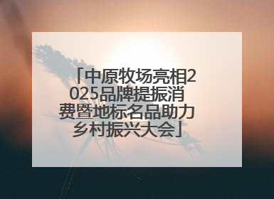 中原牧场亮相2025品牌提振消费暨地标名品助力乡村振兴大会