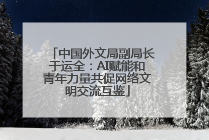 中国外文局副局长于运全：AI赋能和青年力量共促网络文明交流互鉴