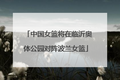 中国女篮将在临沂奥体公园对阵波兰女篮