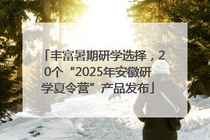 丰富暑期研学选择，20个“2025年安徽研学夏令营”产品发布