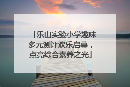乐山实验小学趣味多元测评欢乐启幕，点亮综合素养之光