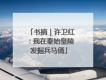 书摘｜许卫红：我在秦始皇陵发掘兵马俑