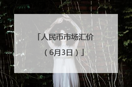人民币市场汇价（6月3日）