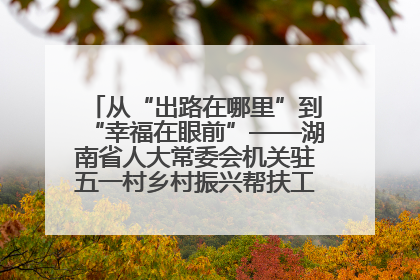 从“出路在哪里”到“幸福在眼前”——湖南省人大常委会机关驻五一村乡村振兴帮扶工作队书写振兴答卷