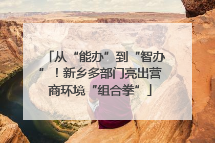 从“能办”到“智办”！新乡多部门亮出营商环境“组合拳”