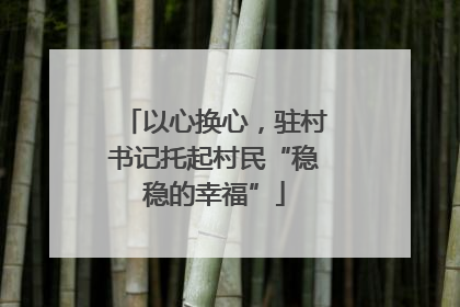 以心换心，驻村书记托起村民“稳稳的幸福”