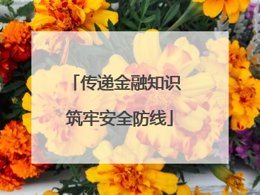 传递金融知识 筑牢安全防线