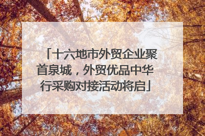 十六地市外贸企业聚首泉城，外贸优品中华行采购对接活动将启