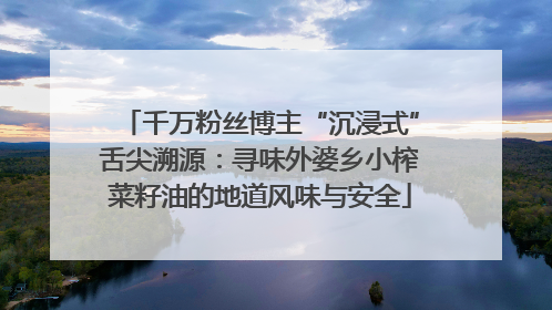 千万粉丝博主“沉浸式”舌尖溯源：寻味外婆乡小榨菜籽油的地道风味与安全