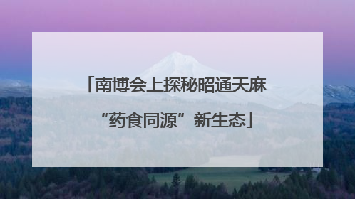 南博会上探秘昭通天麻“药食同源”新生态