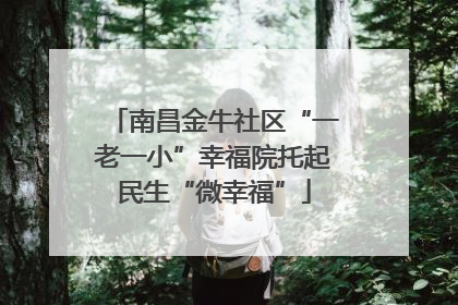 南昌金牛社区“一老一小”幸福院托起民生“微幸福”
