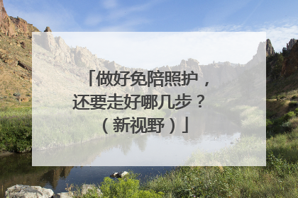 做好免陪照护，还要走好哪几步？（新视野）