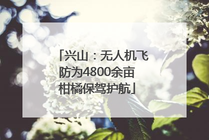 兴山：无人机飞防为4800余亩柑橘保驾护航