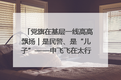 党旗在基层一线高高飘扬｜是民警、是“儿子”——申飞飞在太行山中的一线坚守