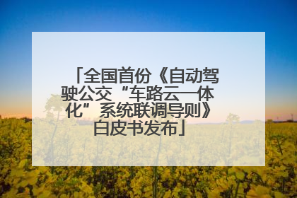 全国首份《自动驾驶公交“车路云一体化”系统联调导则》白皮书发布