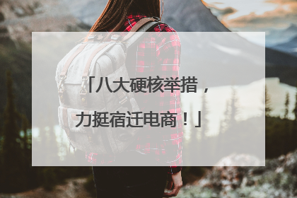 八大硬核举措，力挺宿迁电商！