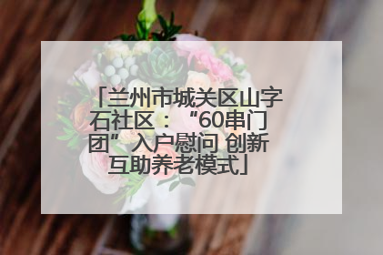 兰州市城关区山字石社区：“60串门团”入户慰问 创新互助养老模式