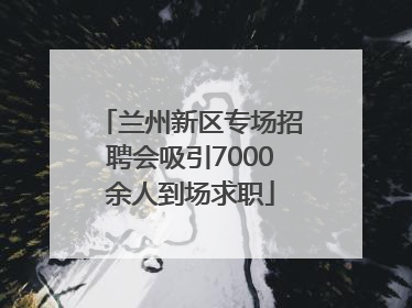 兰州新区专场招聘会吸引7000余人到场求职
